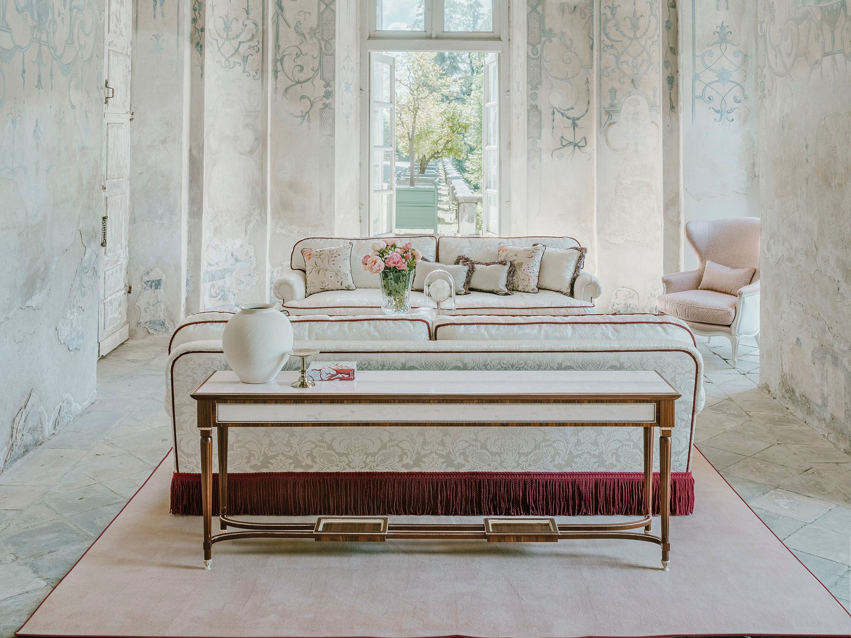 Прямоугольная консоль из дерева и мрамора Bellotti Ezio Cromie ARCH-00133856 - Вид №3