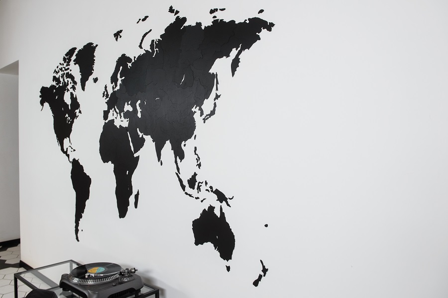 1805 Карта-пазл wall decoration giant, 280х170 см, черная Mimi  - Вид №7