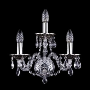 Бра Bohemia Ivele 1600/3/NB BOHEMIA IVELE СВЕЧА 079313 Прозрачный;серебро