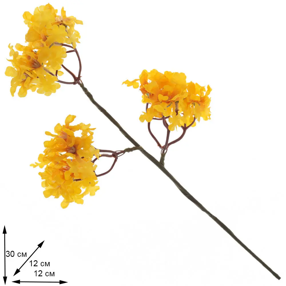 Цветок искусственный 795437 12x12x30 см ПВХ/текстиль цвет желтый AM.PM STLM-2158821 - Вид №3