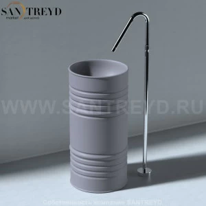 4742K89 Напольная раковина стоящая круглая Kerasan Artwork