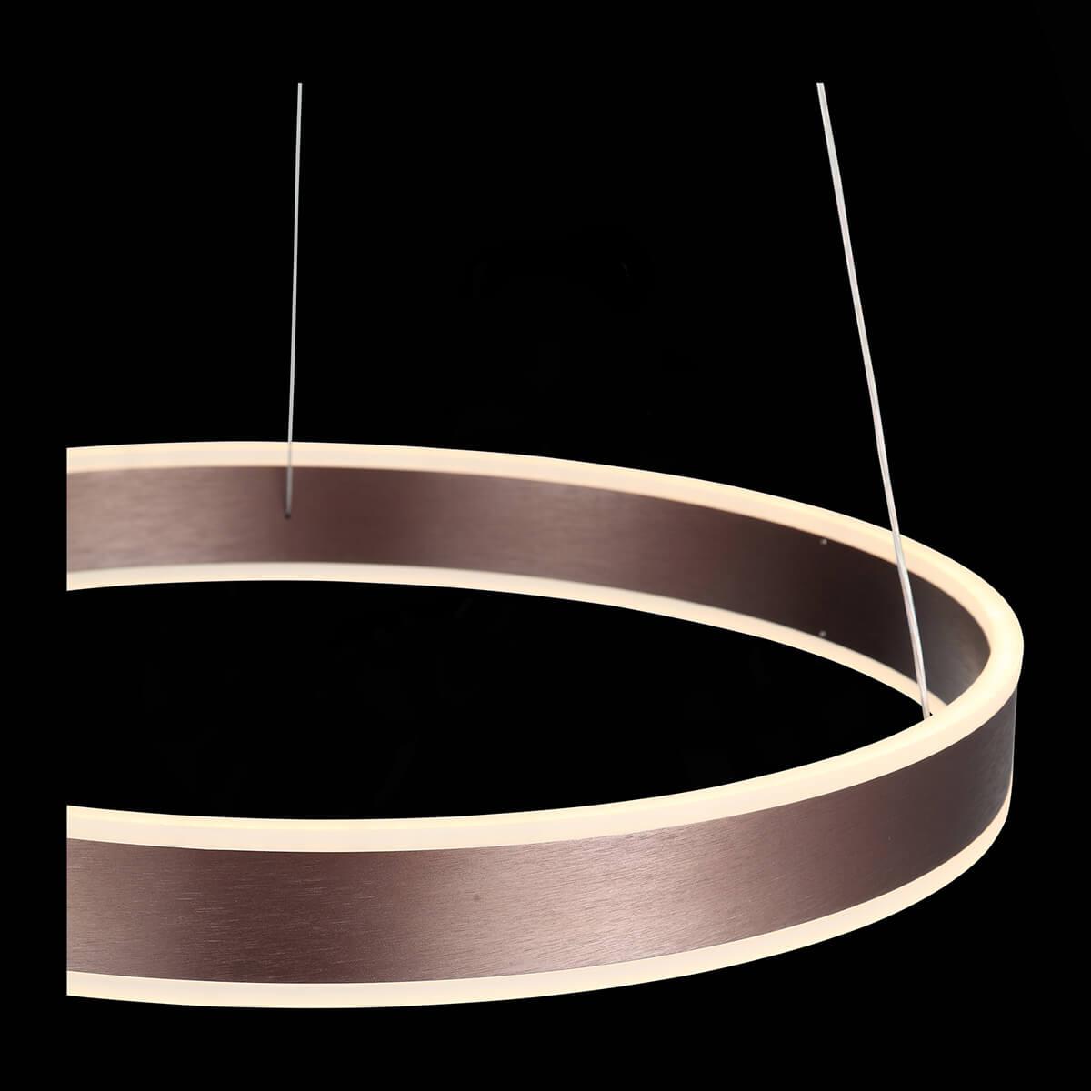 Люстра светодиодная подвесная коричневая ST Luce Onze SL944.403.01 ST LUCE ДИЗАЙНЕРСКИЕ, ONZE 00-3834526 Белый;коричневый  - Вид №1