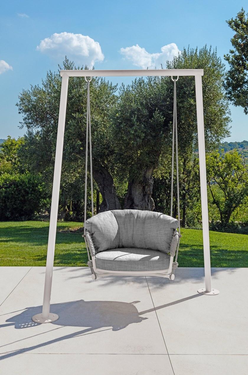 Talenti Подвесное садовое кресло из ткани с подлокотниками Moon alu sun-id-1399297 - Вид №2