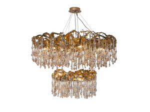 Люстра из латуни и стекла