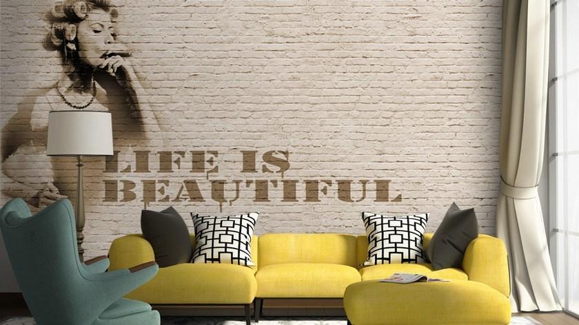 GLAMORA Виниловые обои под кирпич Fancy sun-id-1494597 - Вид №3