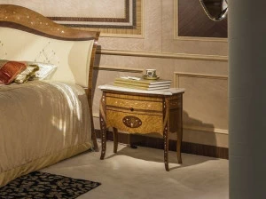 Carpanelli Прикроватная тумбочка из лакированной древесины с ящиками Arts