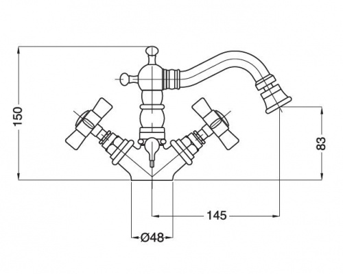 Смеситель MIGLIORE Princeton ML.PRN-844.DO для биде - золото  - Вид №3