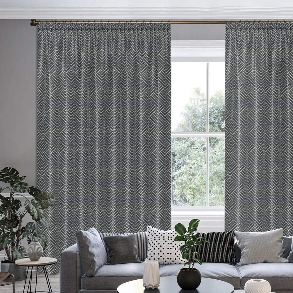 Штора на ленте Фоджа 160x260 см цвет серый GARDEN STLM-2064762 - Вид №5