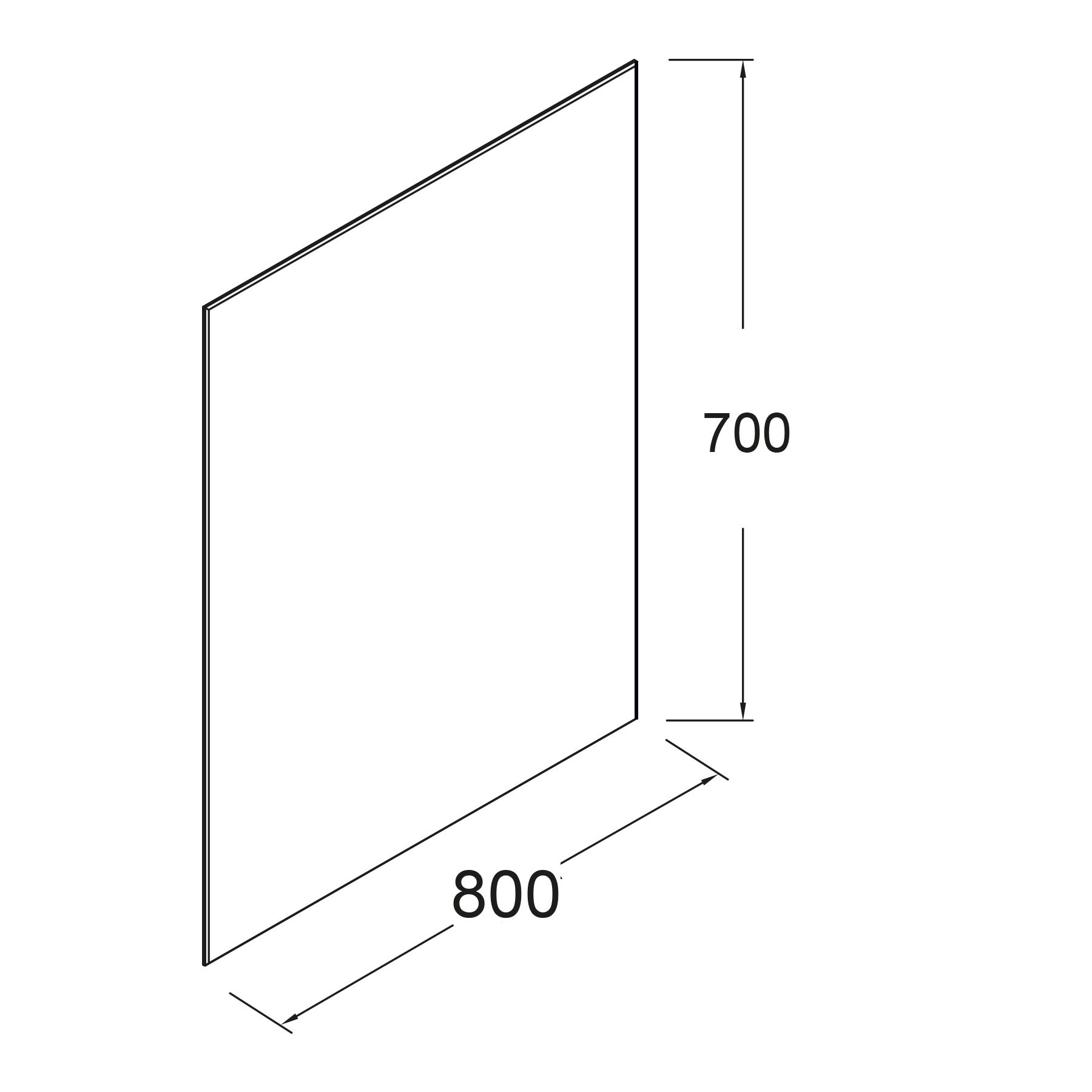 16909 SALGAR Зеркало SENA 700 700 x 800 мм - Вид №1