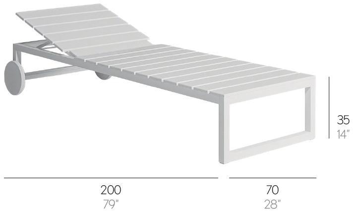 GANDIABLASCO Садовый лежак на колесиках Saler sun-id-1446114 - Вид №5