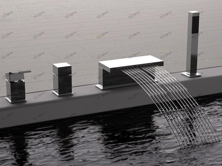 Remer Rubinetterie Комплект для ванны с ручным душем на 4 отверстия Qubika Q06