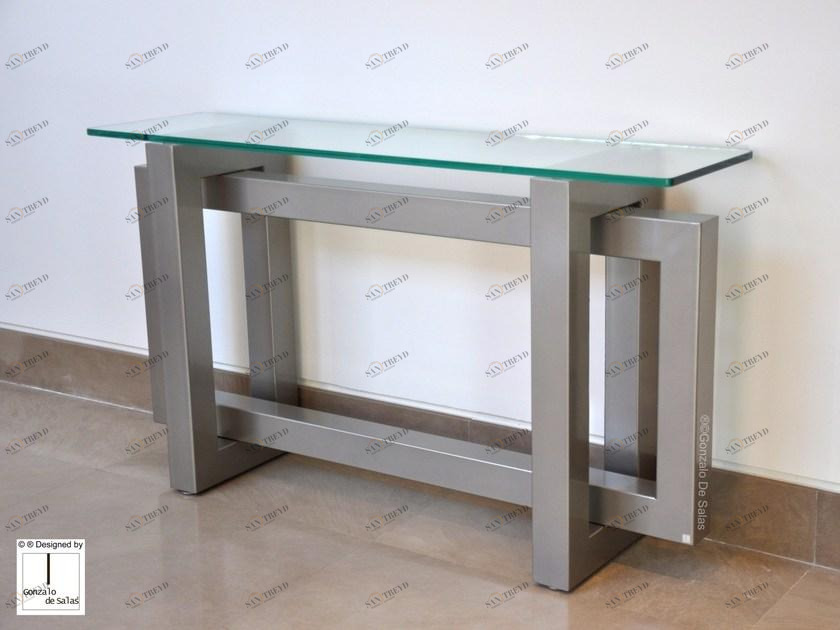 Gonzalo De Salas Прямоугольная консоль из железа и стекла Thasos sun-id-1484058