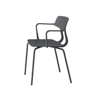 Snap 1101 Стул с подлокотниками и стальным каркасом, 4 ножки. Полипропиленовая оболочка. Et al. Snap