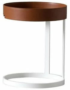 Chaarme Letti Круглая прикроватная тумбочка из кожи