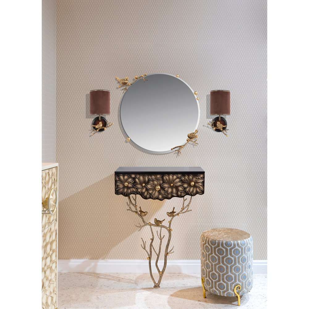 15009,79025 Консоль и зеркало Терра Каштан BOGACHO 4627174553604, 4627174557916 - Вид №1