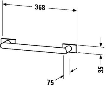 Duravit Ручка для ванной металлическая для ванны Karree 009963 - Вид №2