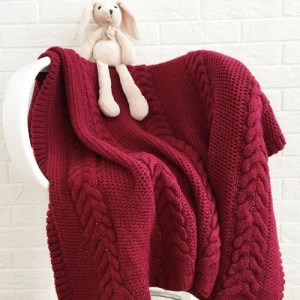 Плед LILIAN bordo APERO ВЯЗАНЫЕ, ОДНОТОННЫЕ 010322 Бордовый