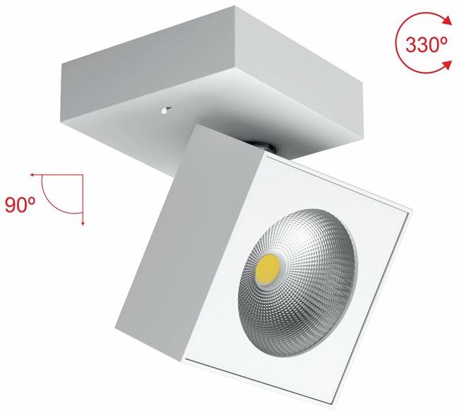 BENEITO FAURE Регулируемый квадратный светодиодный светильник из алюминия sun-id-1344976 - Вид №1