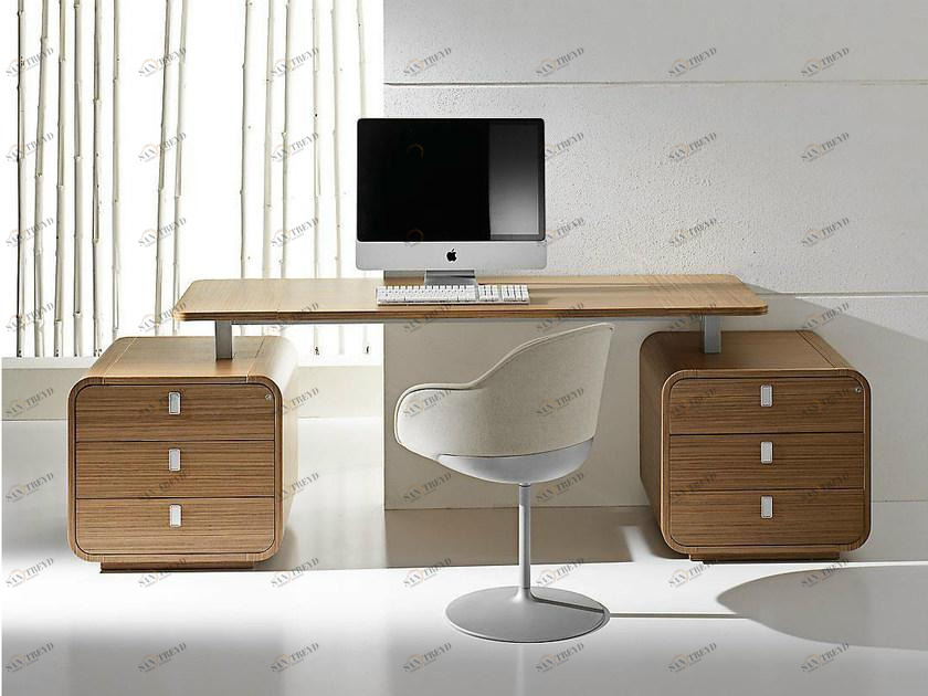 IFT Письменный стол из фанерованной древесины прямоугольной формы с ящиками Sestante sun-id-1380595