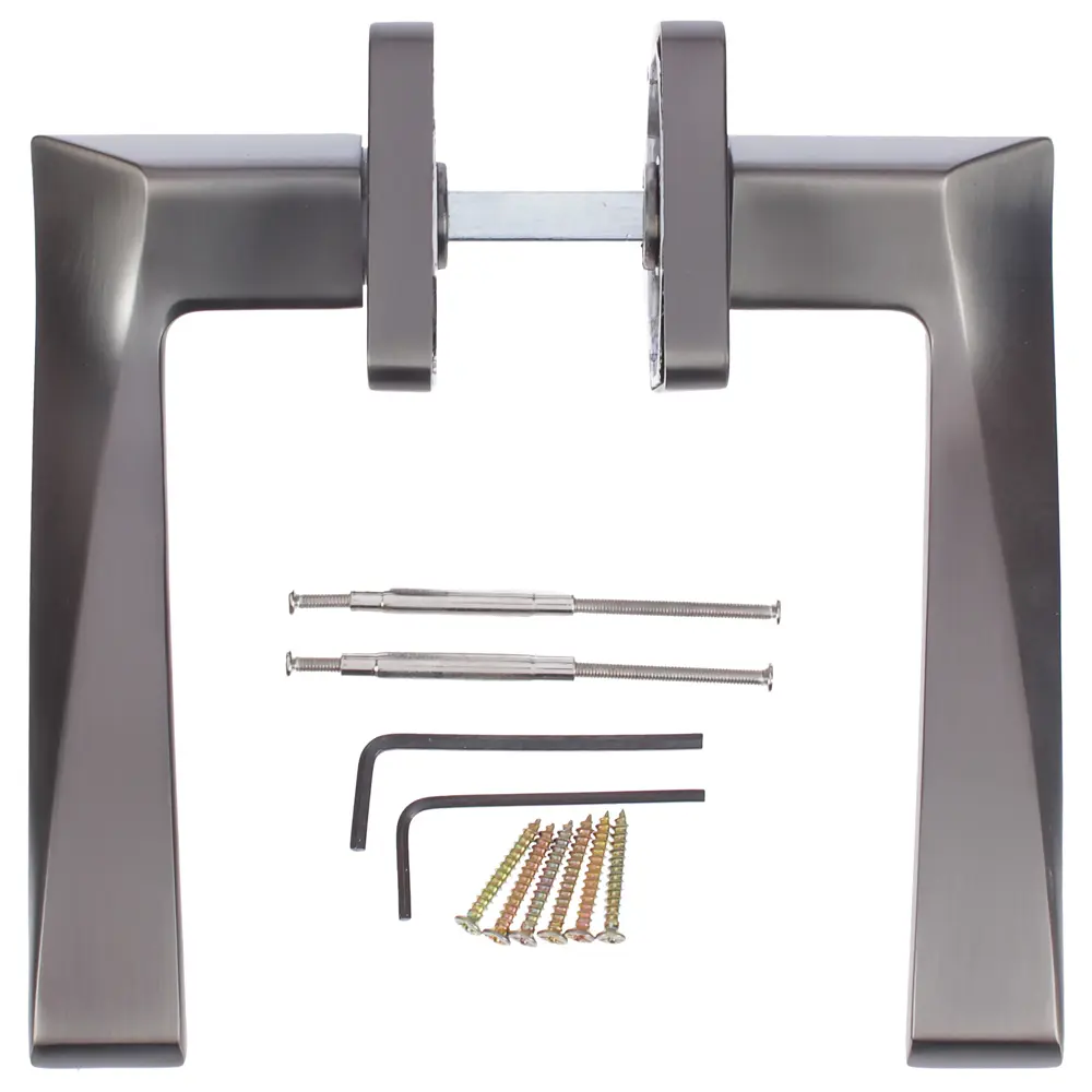 Ручка дверная на розетке Palladium «Nexus», цвет графит STLM-2019616 - Вид №2