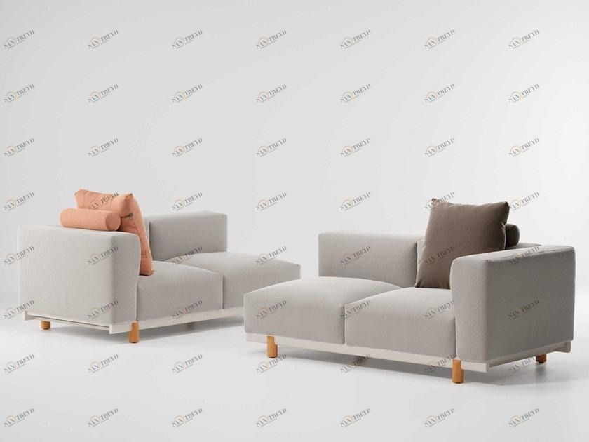 Kettal 2-х местный угловой тканевый садовый диван Molo sun-id-1416890