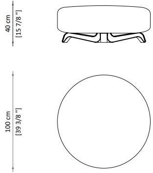 Paolo Castelli Круглый шерстяной пуф Vao Sed.vaoo.500.sup  - Вид №2