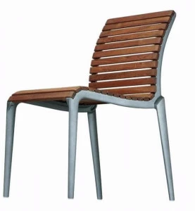 Alias Штабелируемый садовый стул из алюминия и дерева Teak setes