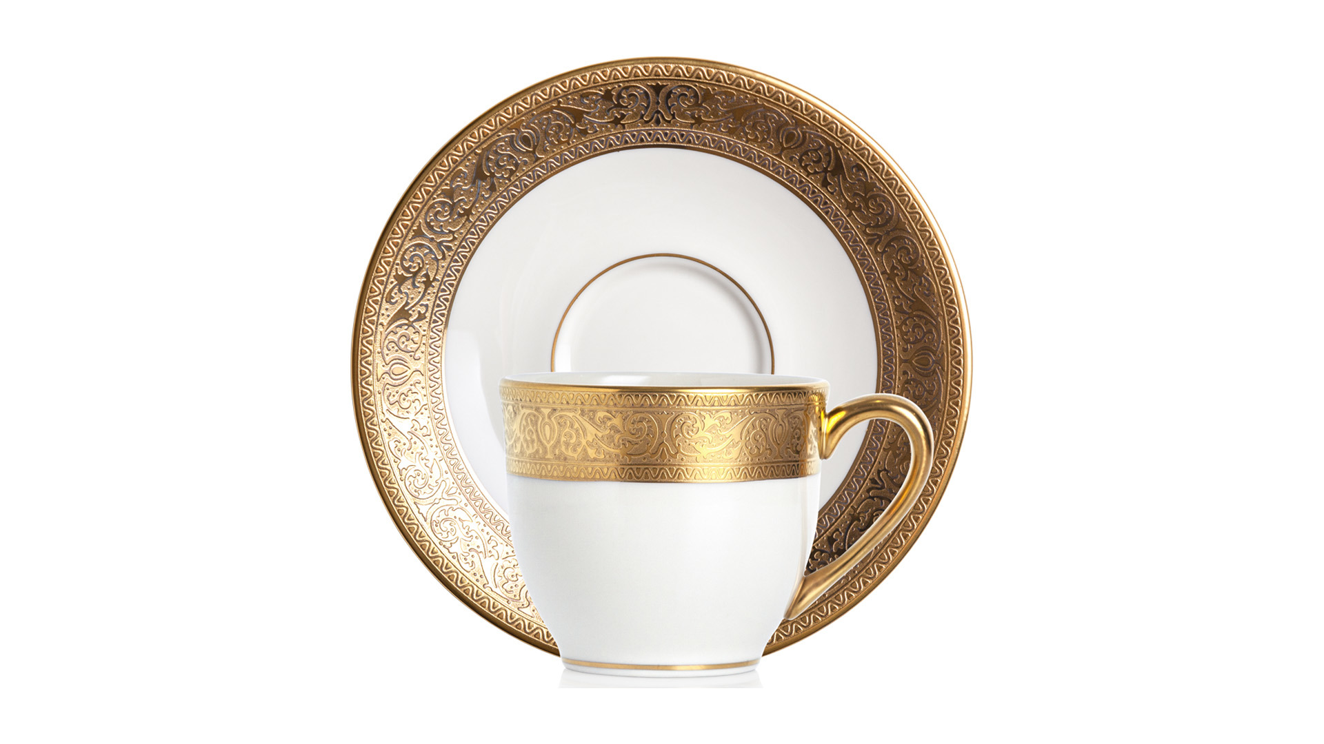 10667222 Lenox Набор из 2 чашек кофейных с блюдцами Lenox "Вестчестер" 90мл Фарфор  - Вид №1