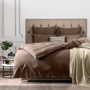 91475466 Комплект постельного белья Sleep iX Миоко pva942011 полутораспальный, бамбук, коричневый STLM-1033116