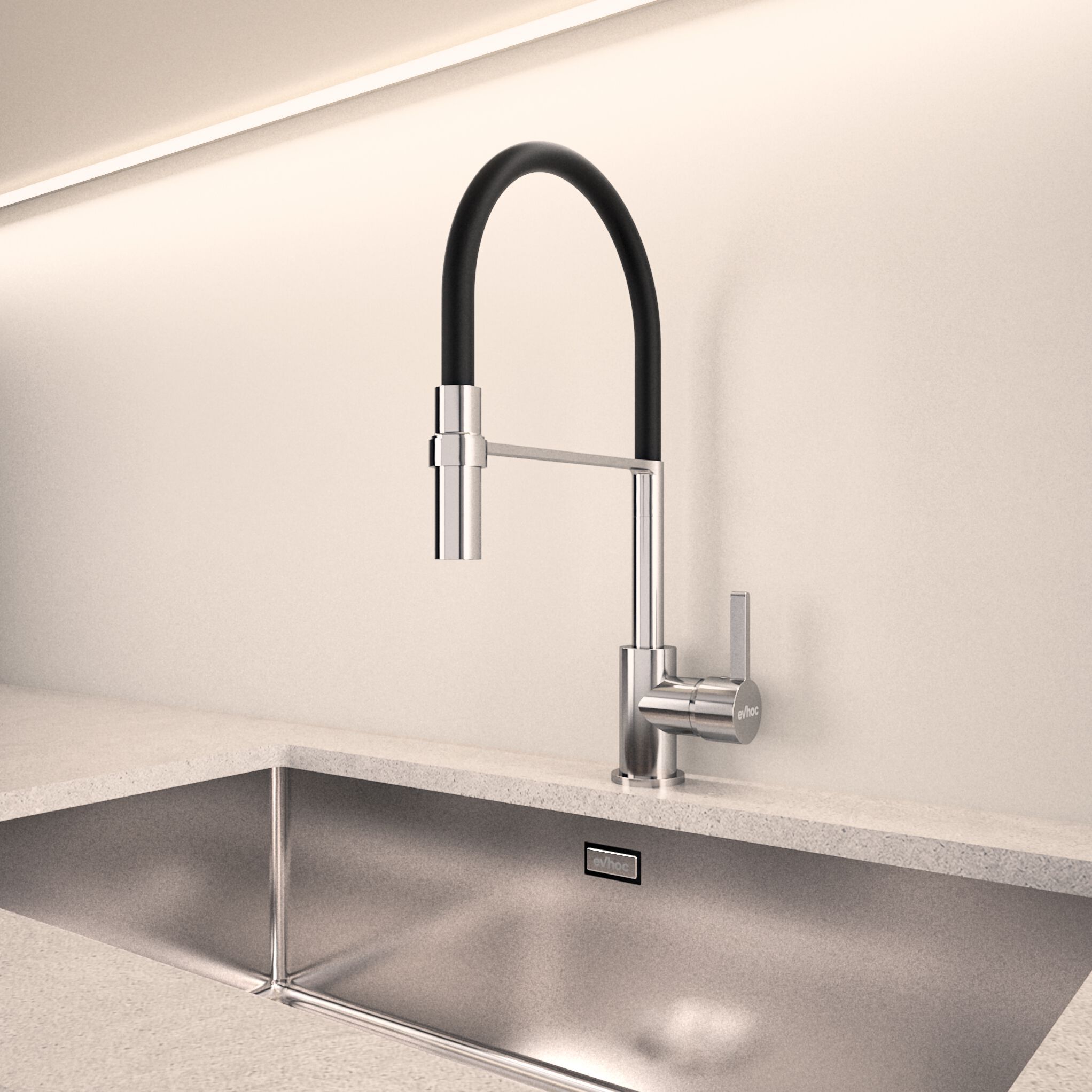 Смеситель для кухни с одной ручкой и ручным душем Evhoc TAHLIA ARCH-00008179 - Вид №2