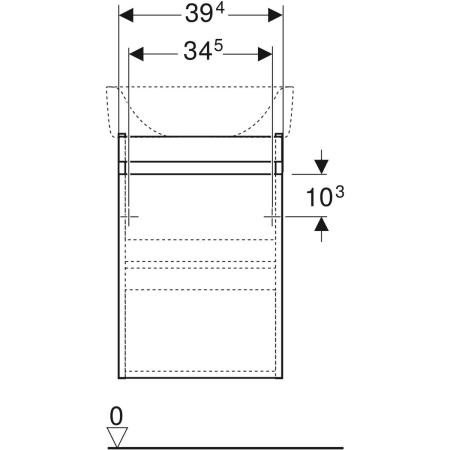 869048000 Шкафчик для раковины Geberit Renova Plan, с одной дверью Geberit  - Вид №15