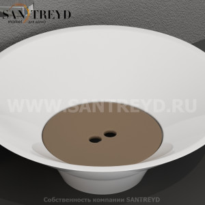 486081 Накладка на слив из керамики цвет Ореховый урбеч Kerasan Deco Италия
