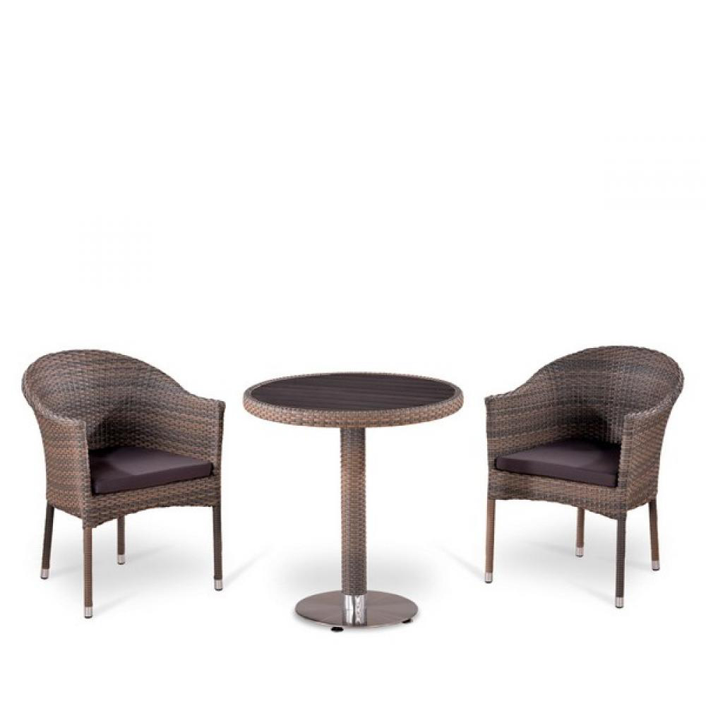 Мебель из ротанга серая на 2 персоны Ziko AFINA  241002 Серый  - Вид №1