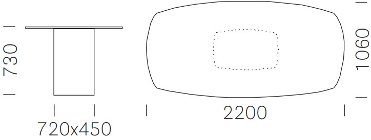 Pedrali Стальной стол Aero Tae_220x106 - Вид №5