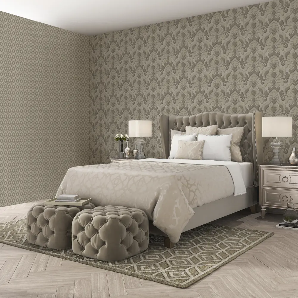 Обои флизелиновые 1,06х10 м цвет бежевый ED1124-02 81961337 STLM-2141304 EURO DECOR  - Вид №4