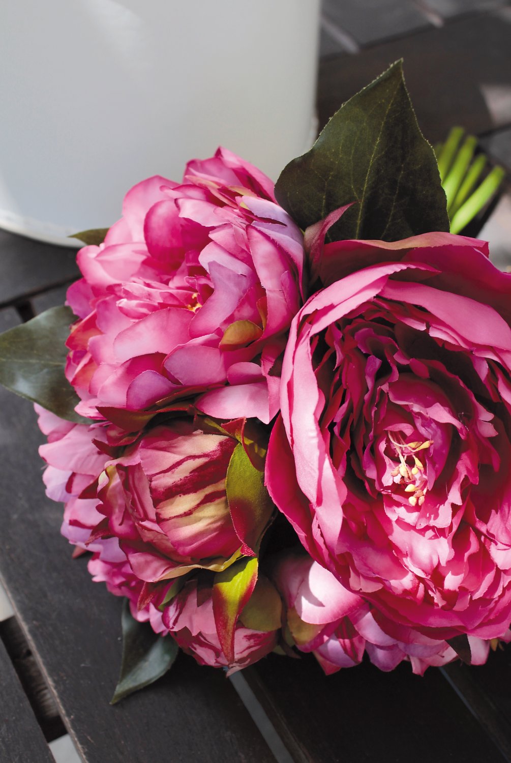 2618 420 a3 Пион шелковый, 6-цветков, 35 см, вишневый H-andreas  - Вид №3