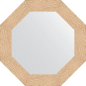 BY 3797 Зеркало в багетной раме - золотые дюны 90 mm EVOFORM Octagon