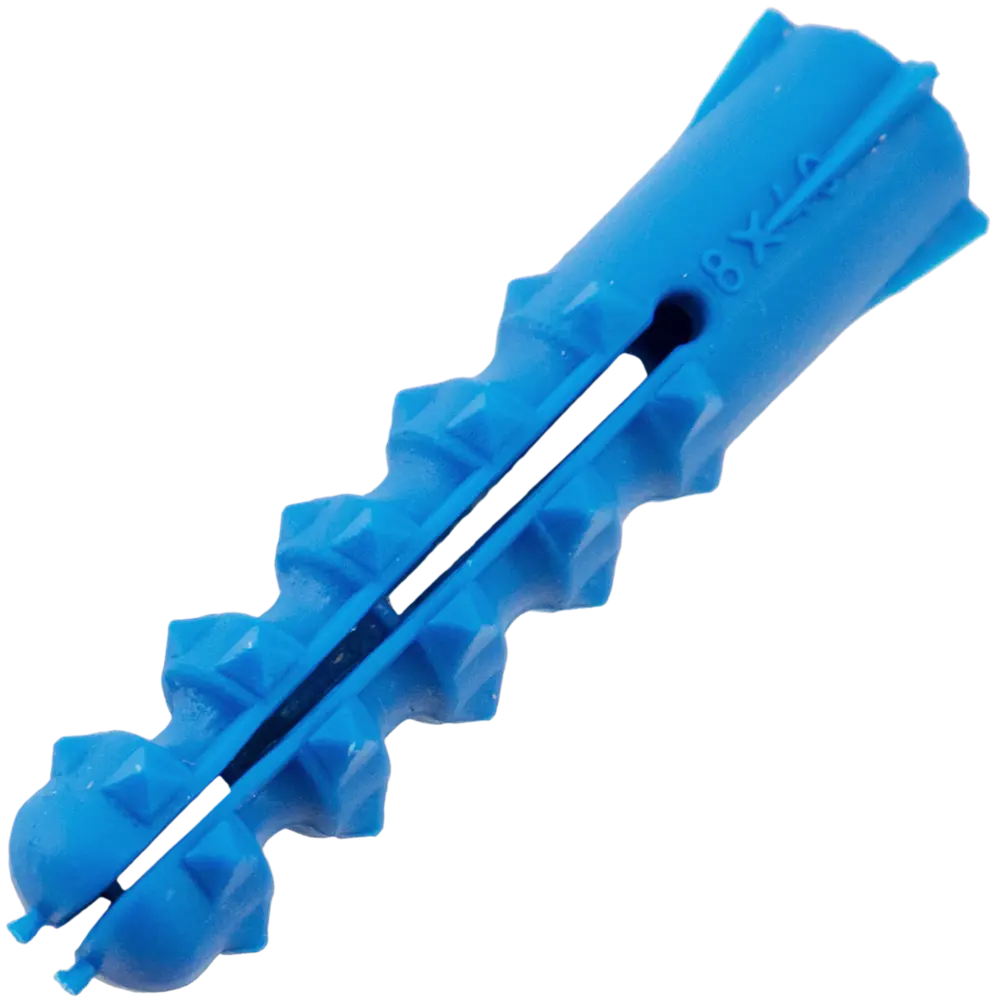 Дюбель с шипами для полнотелых материалов 8х40 мм полипропилен цвет синий 200 шт НЕВСКИЙ КРЕПЕЖ STLM-2159863 - Вид №1