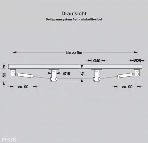 SPWSPSet10 Гибкая система натяжения кабеля до 10 метров PHOS