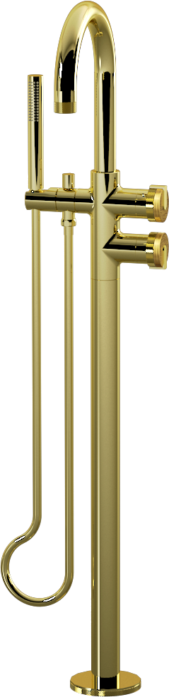 E-11554-R1BAU-L1PB-PB Смеситель напольный отдельностоящий (внешняя часть) GRAFF MOD+