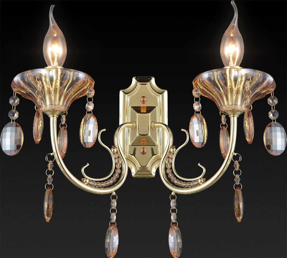 Бра настенное золотистое Toplight Yolanda TL7210B-02GD TOPLIGHT СВЕЧА 00-3931146 Золото  - Вид №2