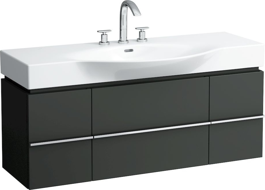 H4013020755191 Шкафчик под раковину, для раковин 811704, 812704, 2 выдвижных ящика с 2 дверцами, 2 стеклянные полки LAUFEN PRO - Вид №35