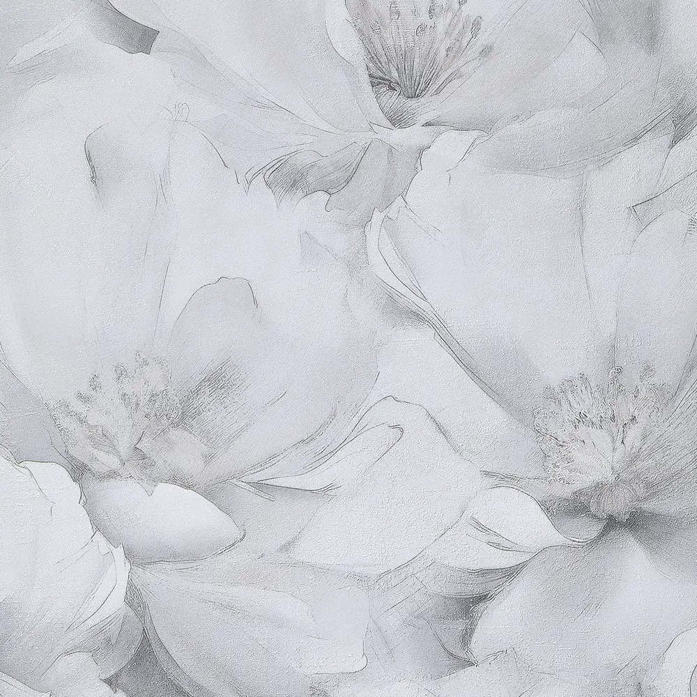 Флизелиновые обои Ateliero Elena с цветочным узором в серых тонах 89363947 STLM-1346057 - Вид №1