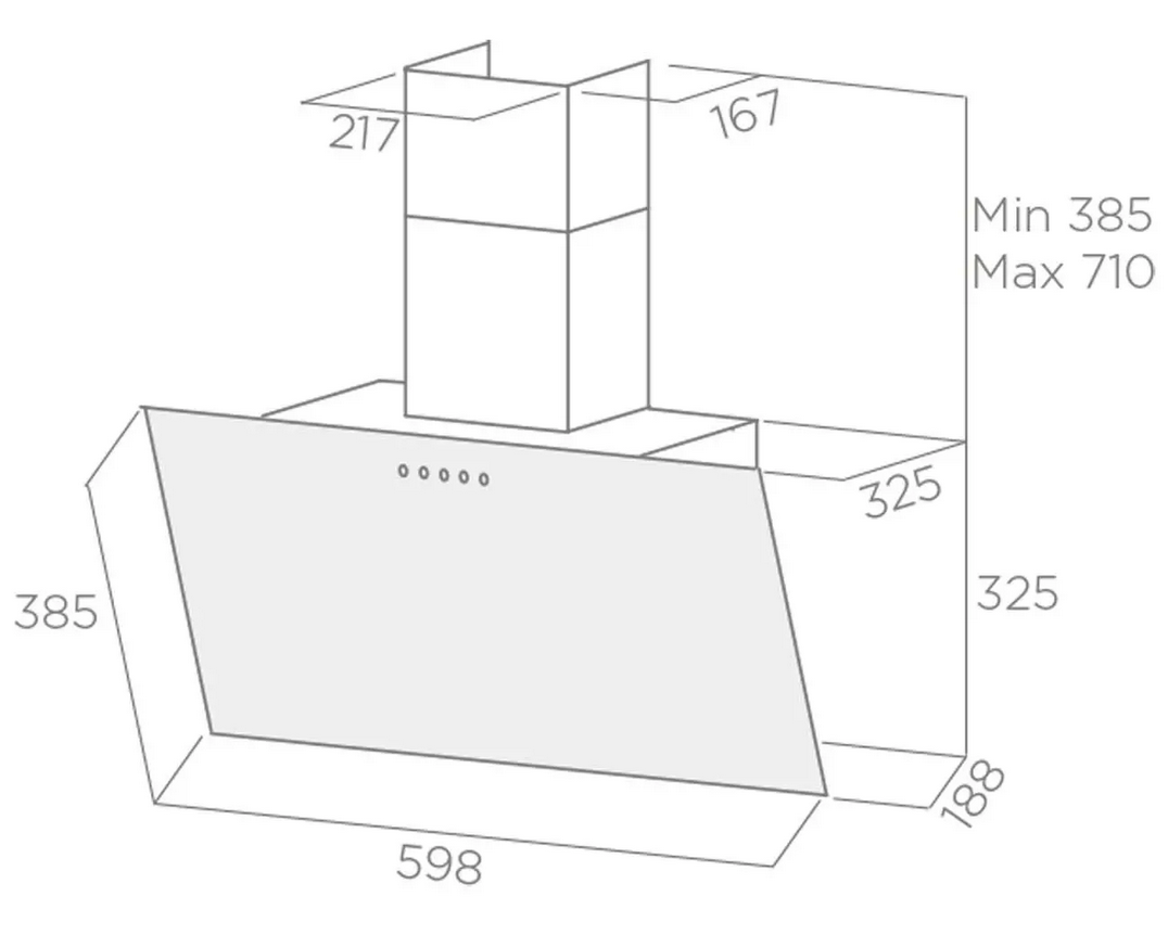 9064803 Вытяжка наклонная Jetair SURI 60/A/BL черный/черный STDN-0034188 - Вид №4