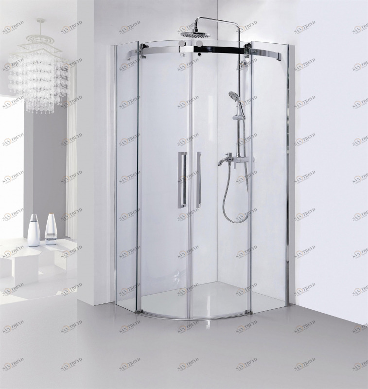 Душевое ограждение (без поддона), две раздвижные двери WAVE BS090.1202S bravat