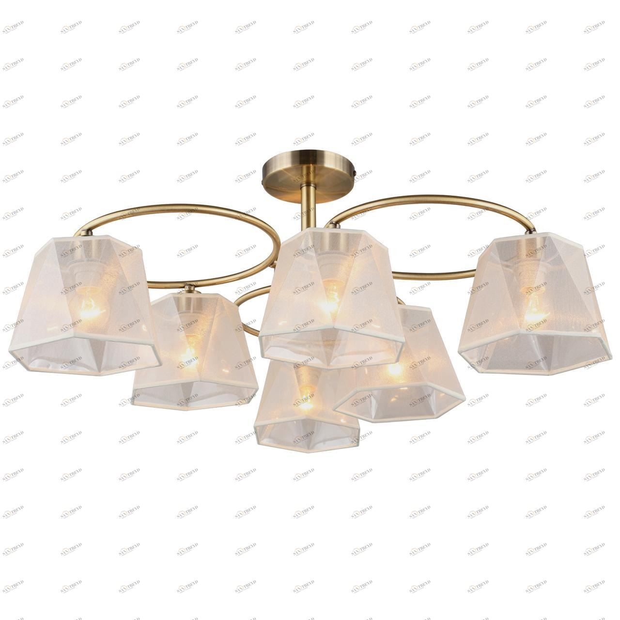 Потолочная люстра Omnilux Rapallo OML-65017-06 OMNILUX RAPALLO 328882 Белый;бронза 