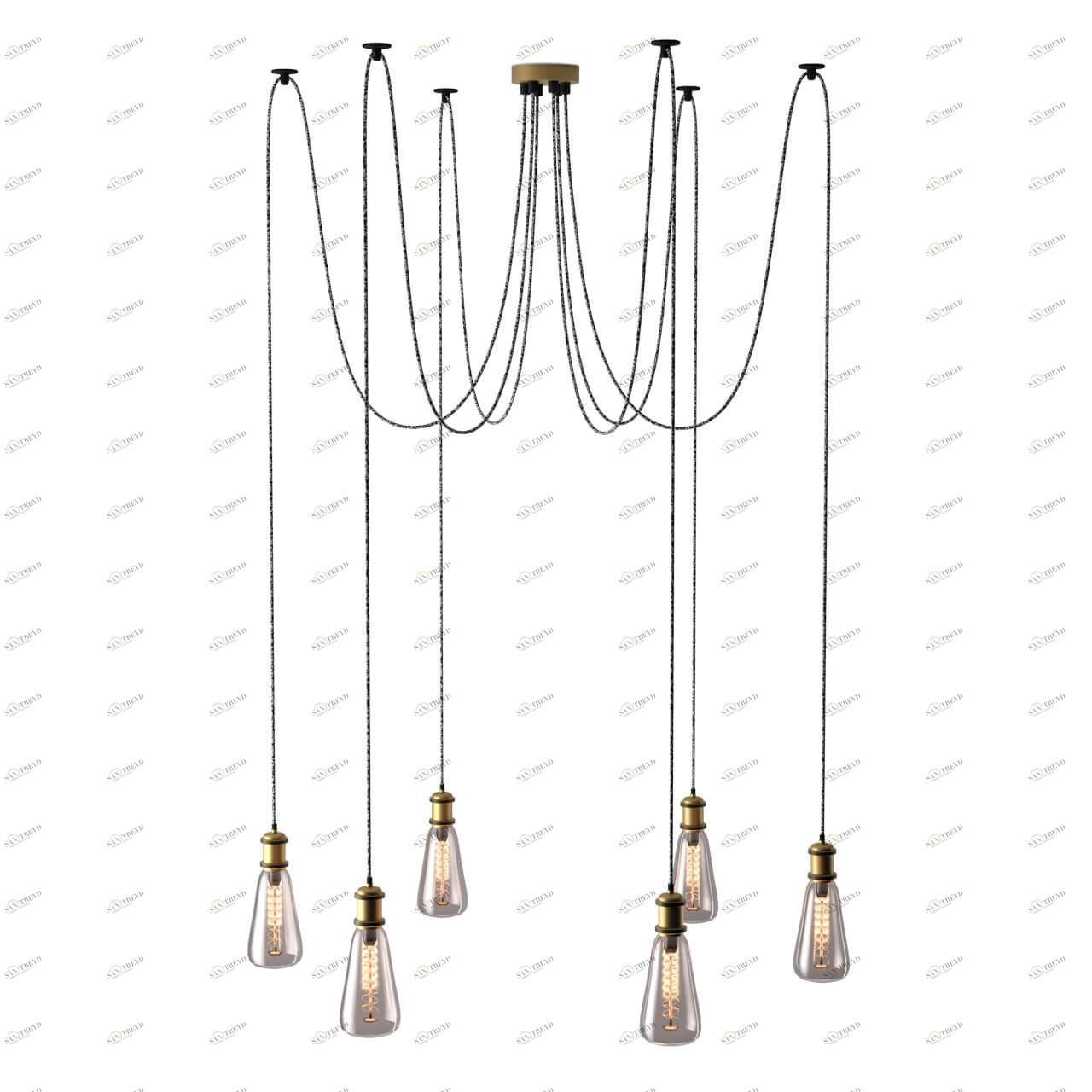 Подвесная люстра De Markt Фьюжн 21 392017206 DE MARKT ФЬЮЖН 21 187465 Бронза 