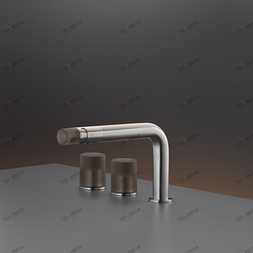 три отверстия смеситель с поворотным носиком для фонтанировать потока H. 120 мм </span>. Цветные TechnoGel® ручки  UDT13 CEADESIGN 