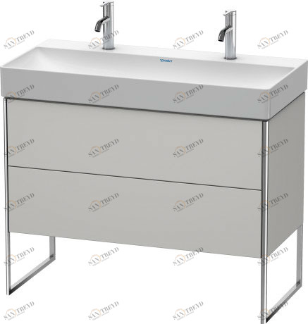 XS444403939 XSquare Тумбочка напольная Скандинавский белый шелковисто-матовый лак Duravit