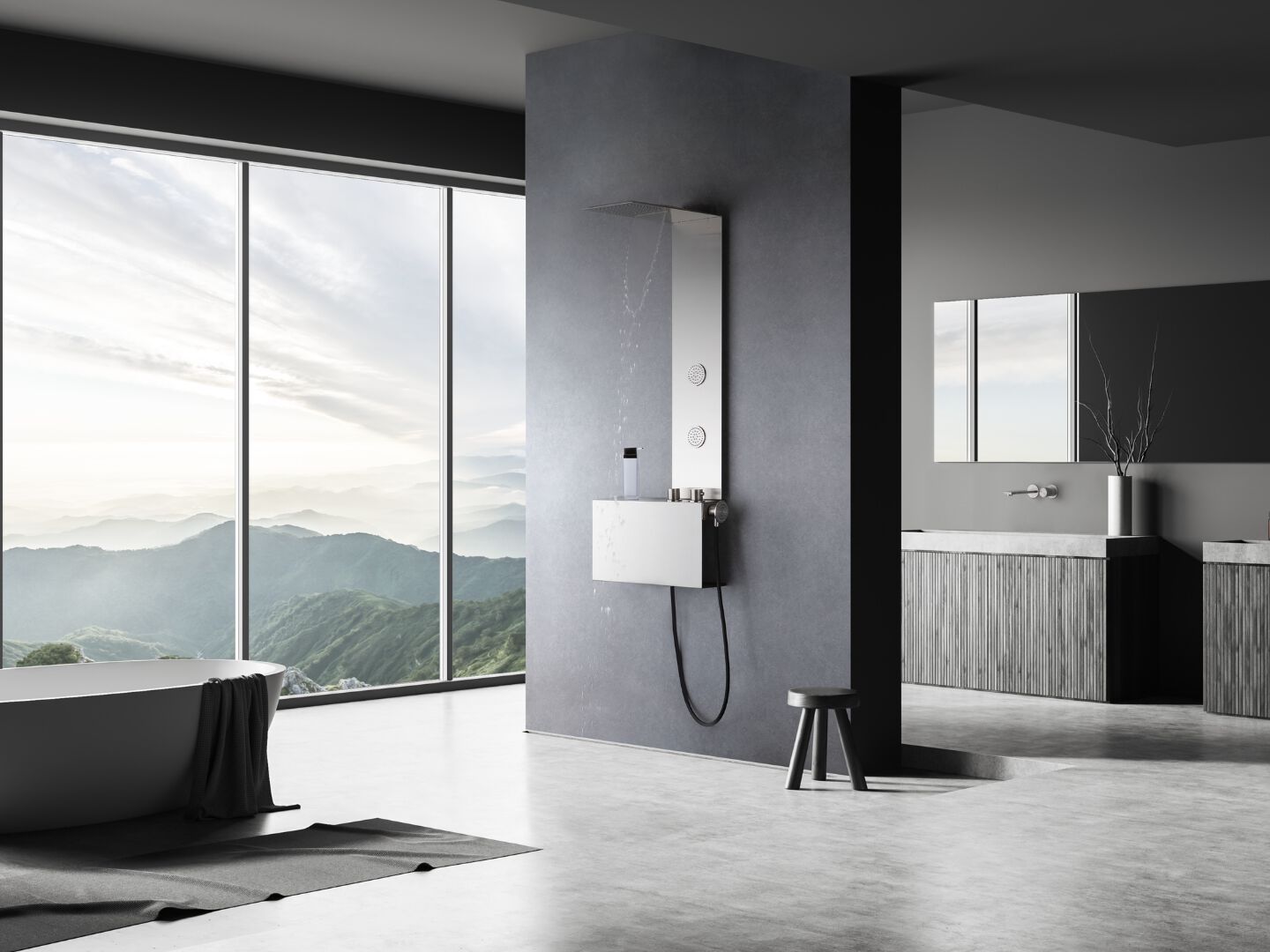 Набор для душа из нержавеющей стали с душем и ручным душем Cropelli Alyssia ARCH-00134548 - Вид №37